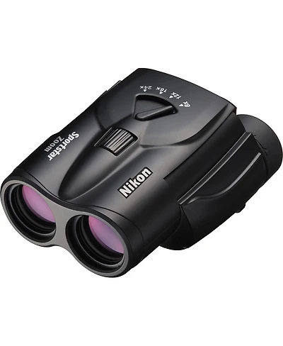 Nikon 8-24x25 Sportstar Zoom Weather Resistant Porro Prism Binocular with 4.6 Degree Angle of View, Black