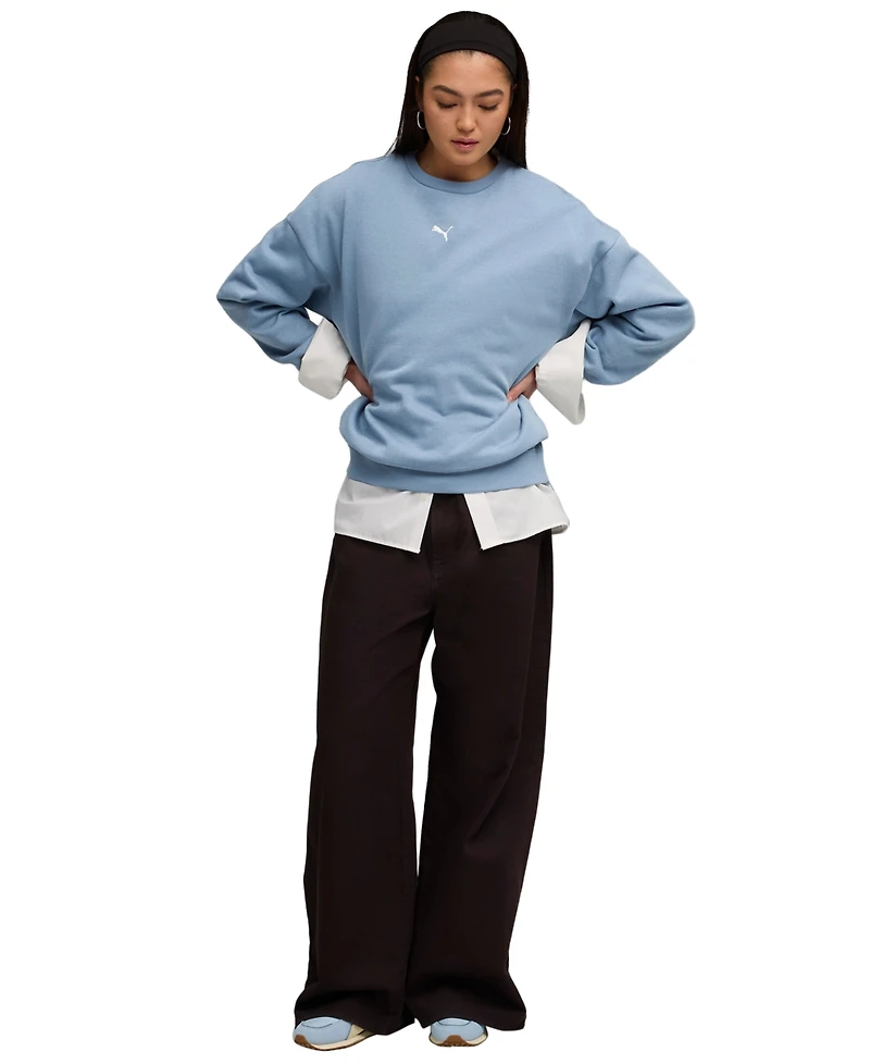 Puma Women's Essential Oversized Crewneck Sweatshirt