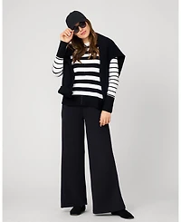 Cable & Gauge Women's Easy Stripe Tunic Sweater