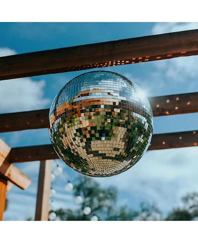 Yescom 16" Large Disco Ball Mirror Big Hanging Glass Decor for 70s 80s Party Events Wedding Dj Dance Club Stage Lighting Silver