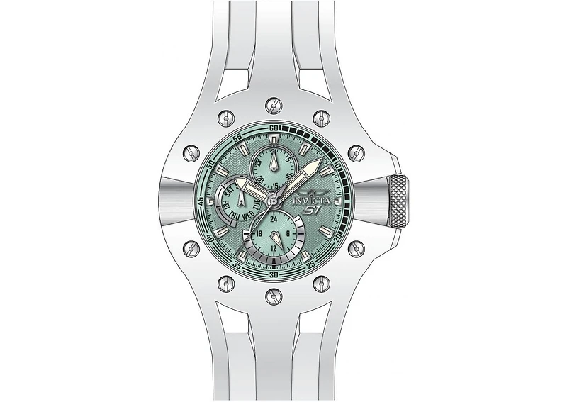 Invicta Men's 48124 S1 Rally Quartz 0 Black, Turquoise Dial Watch