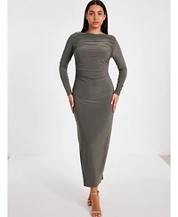 Quiz Women's Ity Long Sleeve Maxi Dress