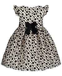 Blueberi Boulevard Baby Girls Round Neck Flocking Dress