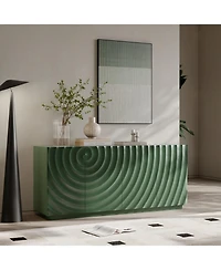 Streamdale Furniture 59; Green Mid-Century Modern Sideboard Buffet Cabinet