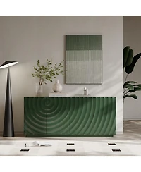 Streamdale Furniture 59; Green Mid-Century Modern Sideboard Buffet Cabinet