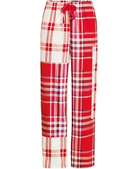 Lands' End Women's Flannel Patchwork Wide Leg Sleep Pants