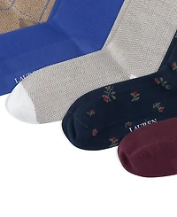 Lauren Ralph Lauren Women's 6-Pack Herringbone and Floral Crew Socks