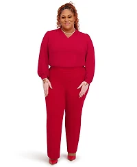 Kasper Women's Long Sleeves V-Neck Top