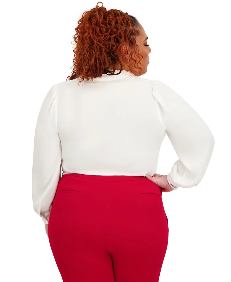 Kasper Women's Long Sleeves V-Neck Top