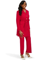Kasper Women's Three Button Patch Pocket Trench Coat