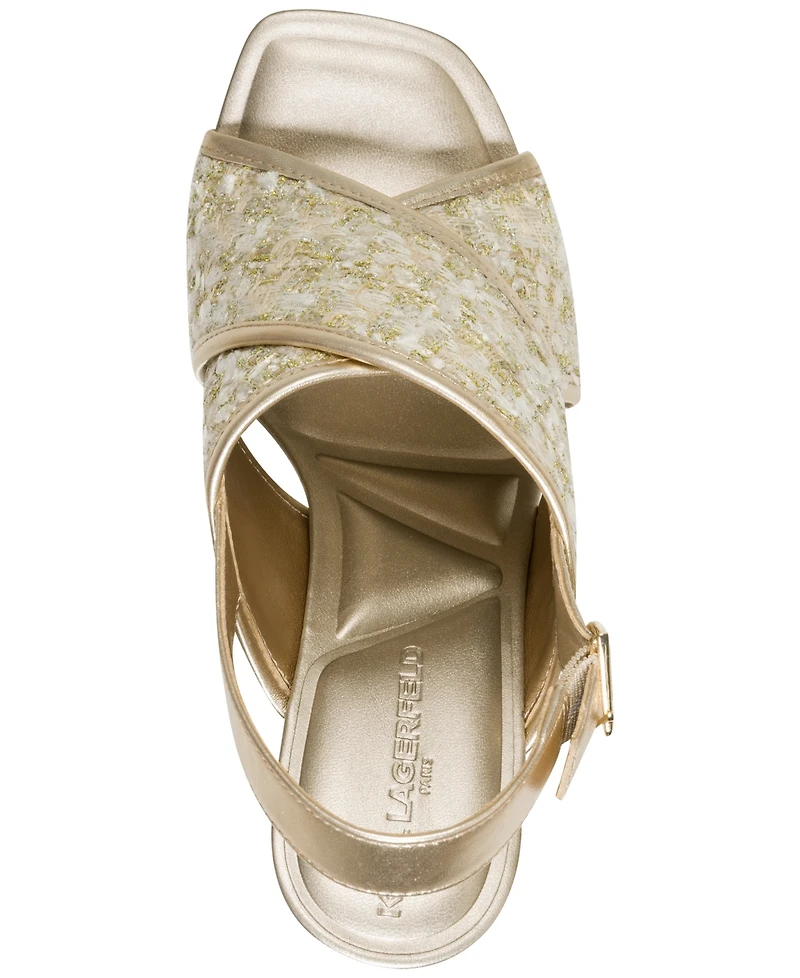 Karl Lagerfeld Paris Colbie X band Sequin Sandals