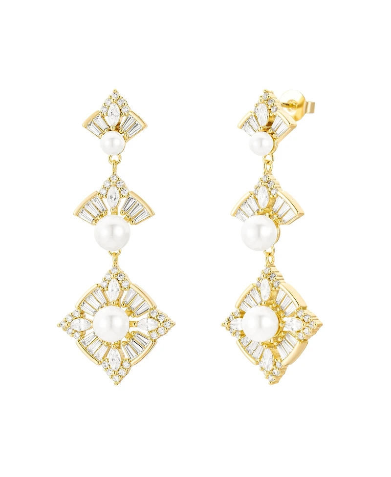 Untamed Petals Margaux Pearl Drop Earrings