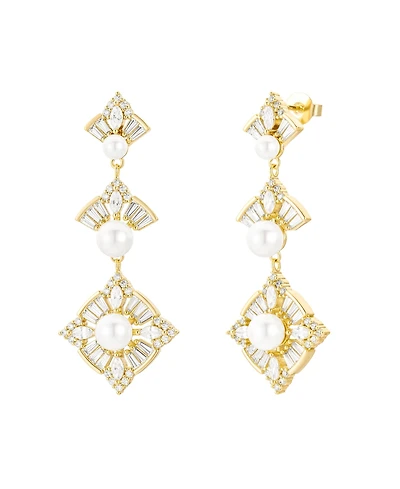 Untamed Petals Margaux Pearl Drop Earrings