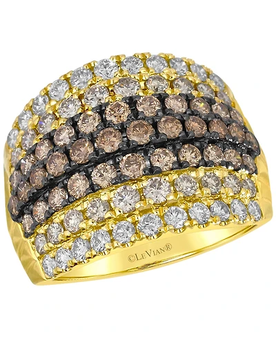 Le Vian Chocolate Ombre Diamond (1.63 ct. t.w.) and Vanilla Diamond (0.56 ct. t.w.) Ring in 14K Honey Gold