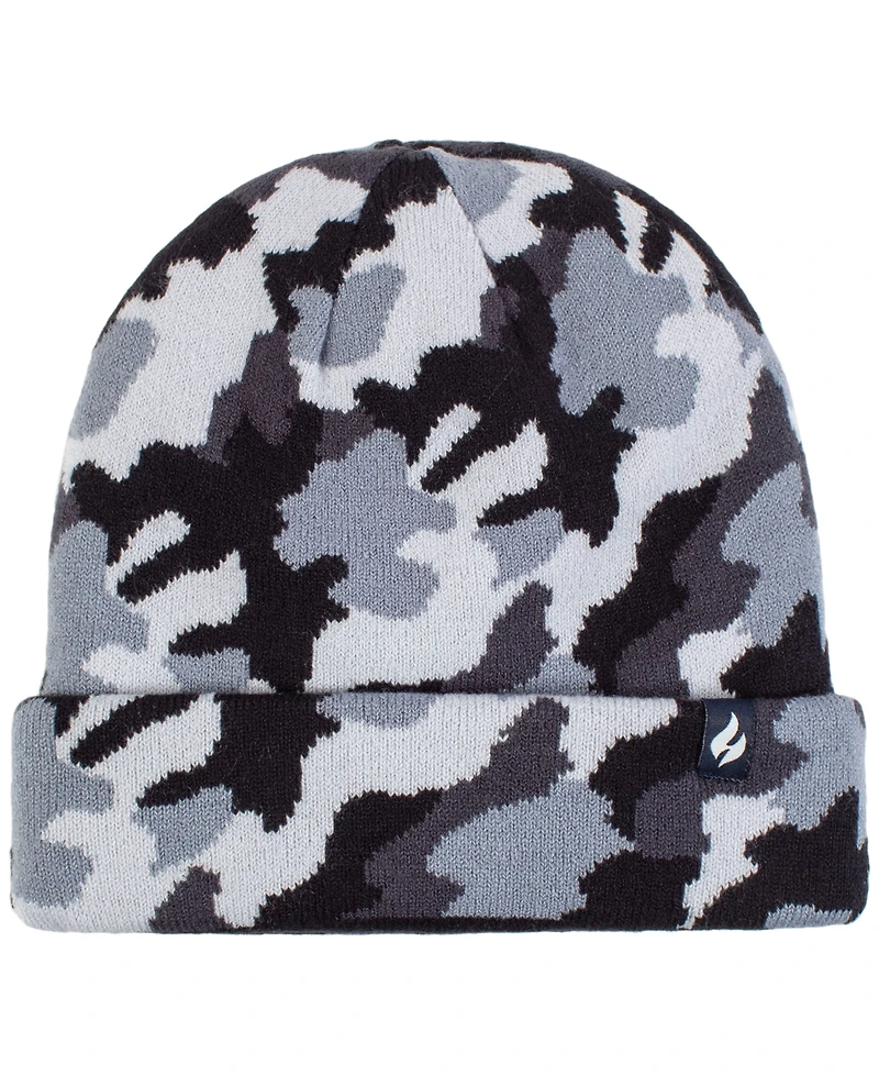 Heat Holders Boys 8-16 Gavin Camouflage Knit Roll Up Hat