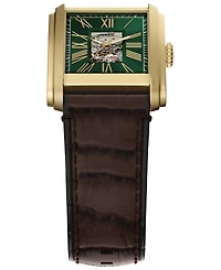 Fossil Men's Carraway Automatic Brown Croco Leather Watch