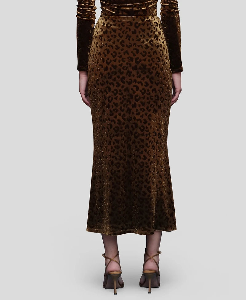 Avec Les Filles Women's Front Ruched Midi Skirt