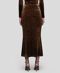 Avec Les Filles Women's Front Ruched Midi Skirt