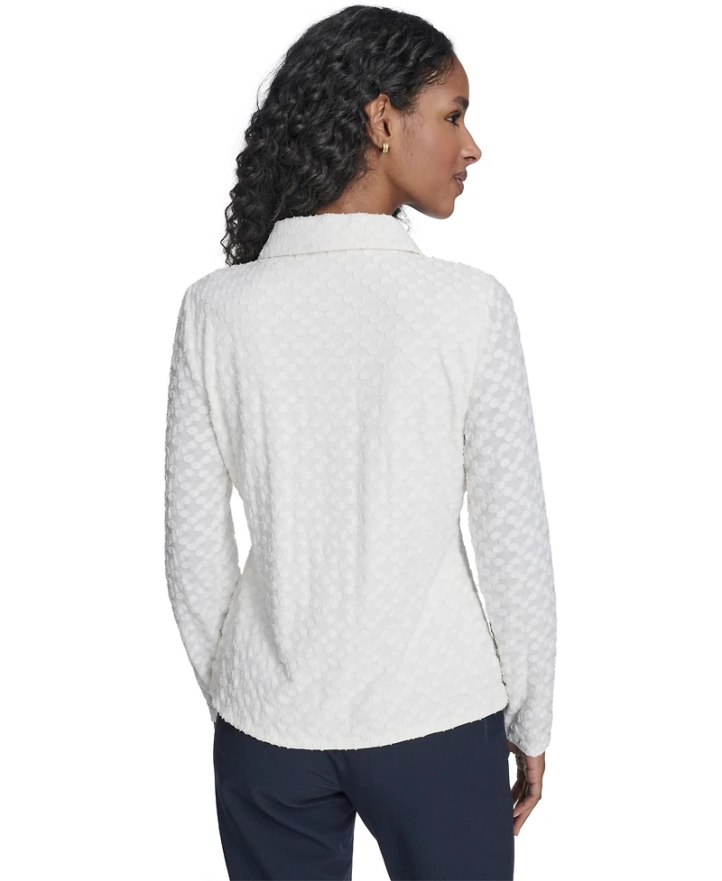 Tommy Hilfiger Women's Floral Clip Button-Up Top