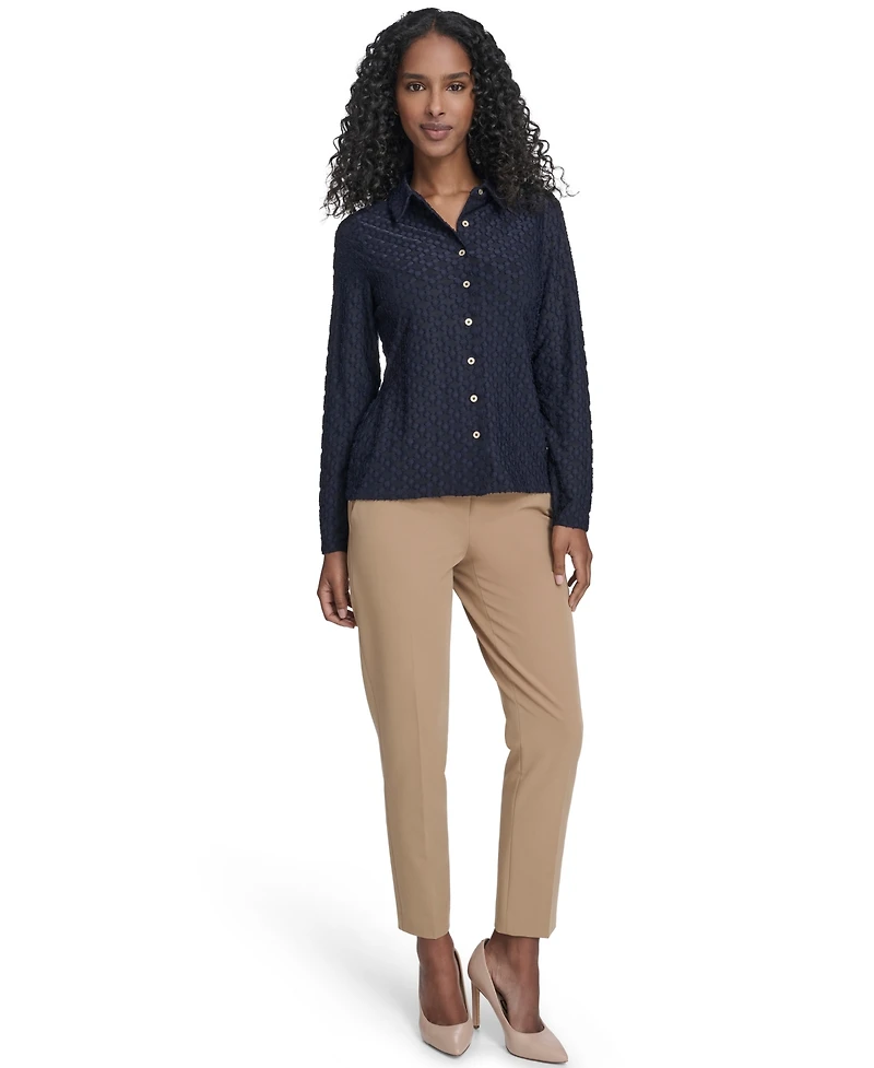 Tommy Hilfiger Women's Floral Clip Button-Up Top