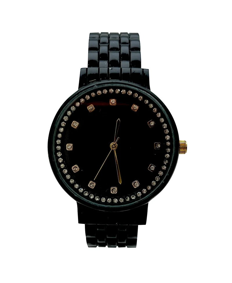 Olivia Pratt Black Boyfriend Style Bangle Women Watch