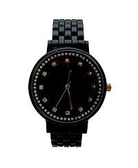 Olivia Pratt Black Boyfriend Style Bangle Women Watch