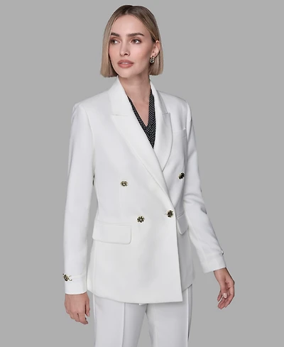 Karl Lagerfeld Paris Women's Long-Sleeve Double Breasted Blazer