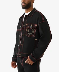 True Religion Men's Super T Boxy Crop Denim Jacket