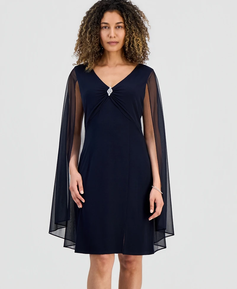 Connected Petite Capelet Sheath Dress