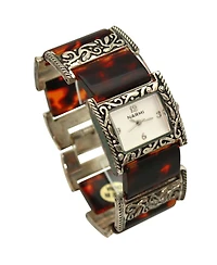 Olivia Pratt Engraved and Tortoise Elegant Women Watch