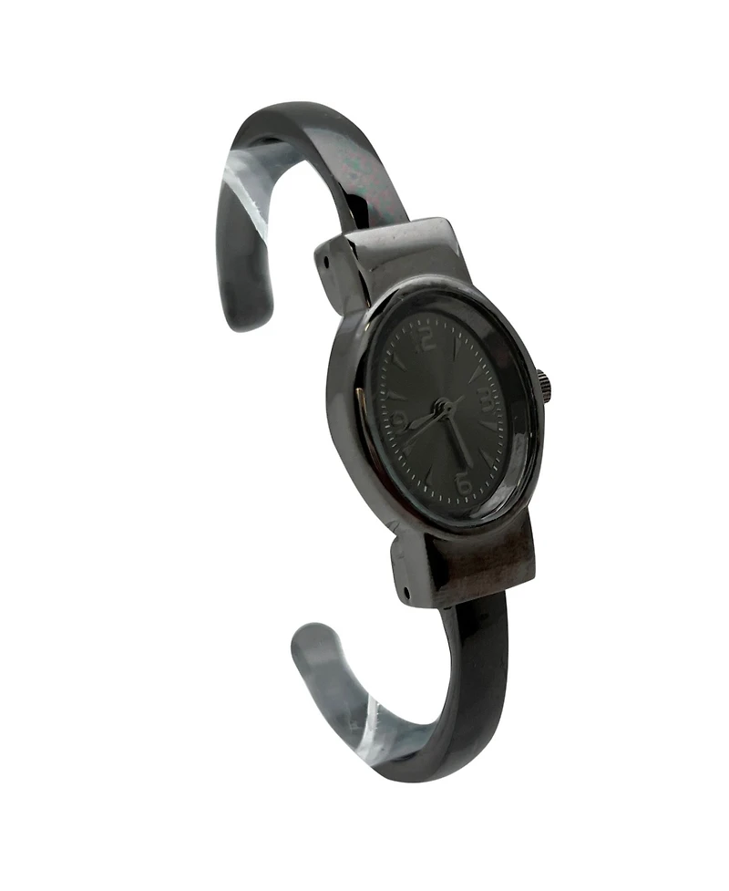 Olivia Pratt Gunmetal Small and Minimalist Every Day Bangle Women Watch