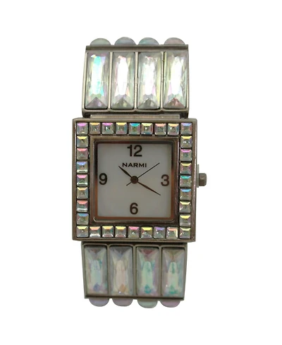 Olivia Pewter Pratt Square Jewel Women Watch