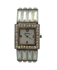 Olivia Pewter Pratt Square Jewel Women Watch
