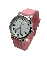 Olivia Pratt Pink Easy-Read Nurse Watch with Silicone Band Women Watch