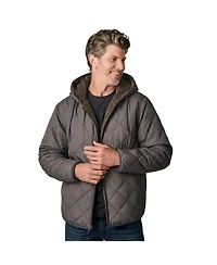 Free Country Men's Atlas Hooded Quilted Reversible Sherpa Jacket