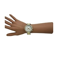 Olivia Pratt Two Tone Rhinestone Bezel Decorative Chronograph Watch