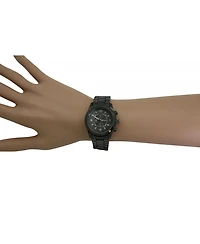 Olivia Pratt Gunmetal Womens Classic 3-dial Metal Watch