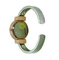 Silver Rose Gold Olivia Pratt Every Day Textured Metal Bangle Watch