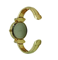 Olivia Pratt Gold Olivia Pratt Pearl Tone Face Metal Bangle Watch