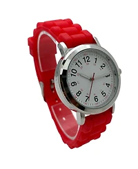 Olivia Pratt Red Easy Read Medical Professionals Silicone Band Women Watch