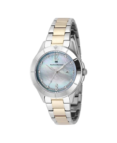 Technomarine Women's Tm-825002 Luna Quartz White, Blue Dial Watch
