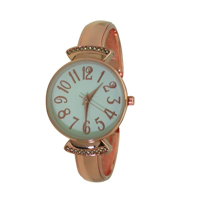 Olivia Pratt Rose Gold Olivia Pratt Every Day Large Numbers Dial Metal Bangle Watch