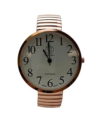 Olivia Pratt Rose Gold Stretch Band Big Face Shiny Colors Women Watch