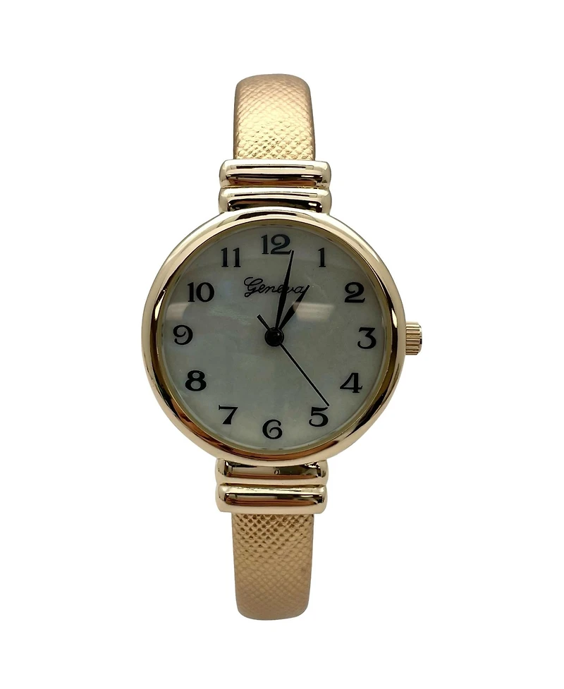 Olivia Pratt Metallic Colors Everyday Minimalist Bangle Women Watch