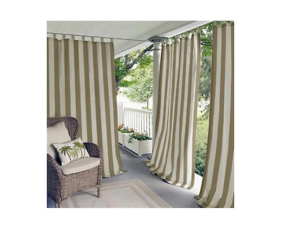 Elrene Home Fashions Highland Stripe Indoor/Outdoor Window Curtain