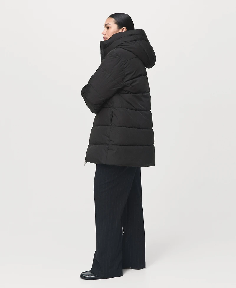 Mango Women's Hood Quilted Coat