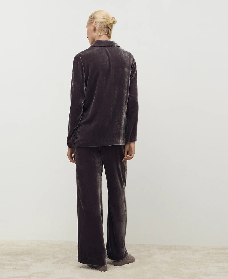 Mango Women's Silk Velvet Shirt
