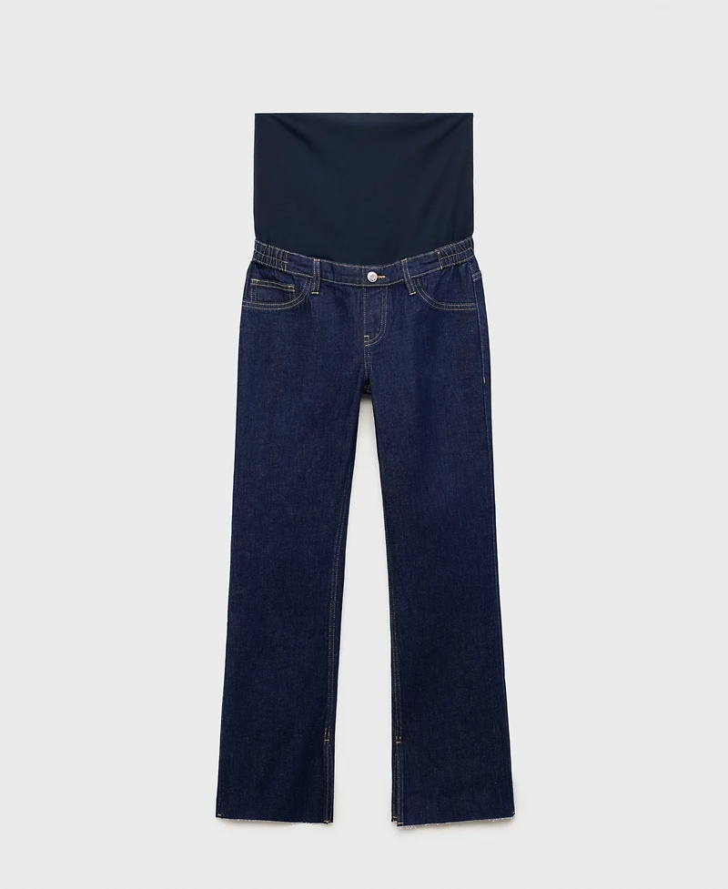 Mango Women's Maternity Flared Cropped Jeans
