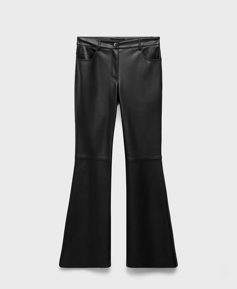 Mango Women's Leather-Effect Skinny Pants