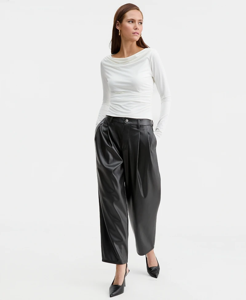 Bar Iii Women's Boat-Neck Jersey Top, Macy's Exclusive